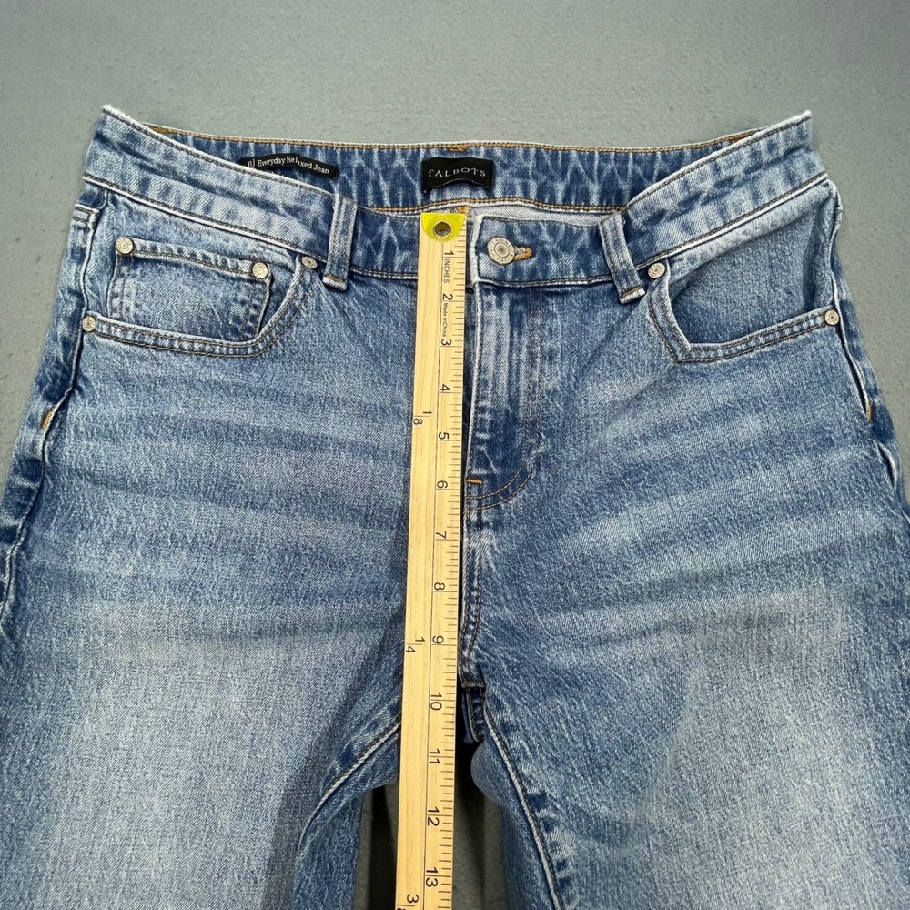 Talbots Blue Everyday Relaxed Jean Bristol Wash Straight Leg Womens 6 - Picture 6 of 9